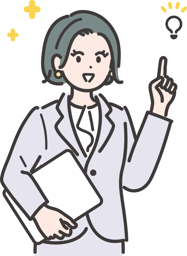 スーツを着た女性のイラスト